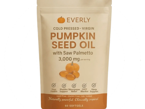 Everly Pumpkin Seed Oil Softgels.