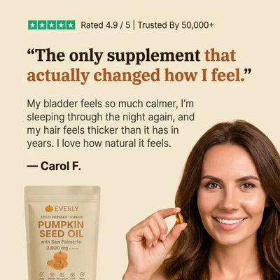 Everly Pumpkin Seed Oil Softgels.