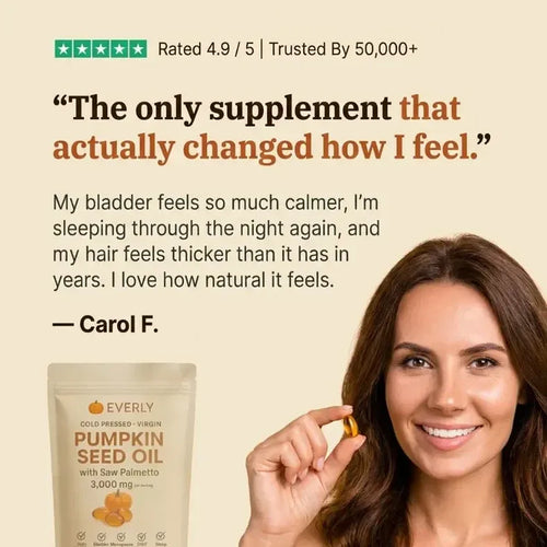 Everly Pumpkin Seed Oil Softgels.