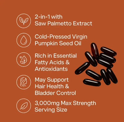 Everly Pumpkin Seed Oil Softgels.
