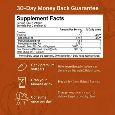 Everly Pumpkin Seed Oil Softgels.